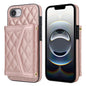 Splicing Rhombic Texture Card Bag Phone Case with Long Lanyard, For iPhone 18 Pro / 17 Pro, For iPhone 18 Pro Max / 17 Pro Max, For iPhone 17e / 16e, For iPhone 17