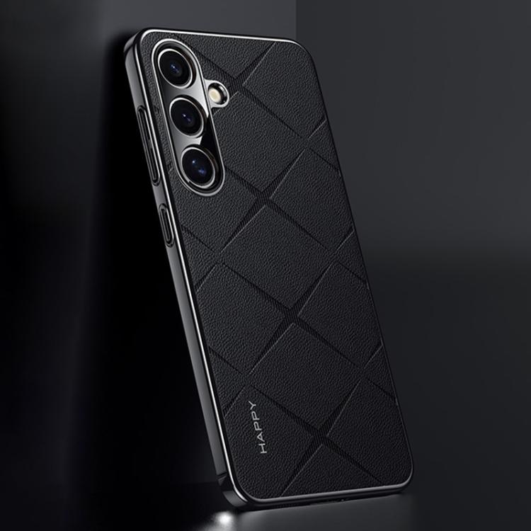 Plain Leather PC Phone Case, For Samsung Galaxy S25+ 5G, For Samsung Galaxy S25 Ultra 5G, For Samsung Galaxy S24 Ultra 5G, For Samsung Galaxy S24+ 5G