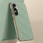 Plain Leather PC Phone Case, For Samsung Galaxy S25+ 5G, For Samsung Galaxy S25 Ultra 5G, For Samsung Galaxy S24 Ultra 5G, For Samsung Galaxy S24+ 5G