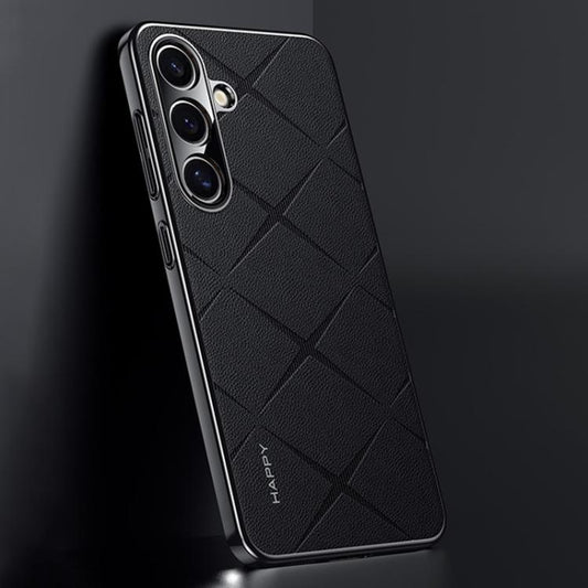 Plain Leather PC Phone Case, For Samsung Galaxy S26+ 5G, For Samsung Galaxy S26 Ultra 5G, For Samsung Galaxy S26 5G, For Samsung Galaxy S25 5G