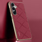 Plain Leather PC Phone Case, For Samsung Galaxy S26+ 5G, For Samsung Galaxy S26 Ultra 5G, For Samsung Galaxy S26 5G, For Samsung Galaxy S25 5G