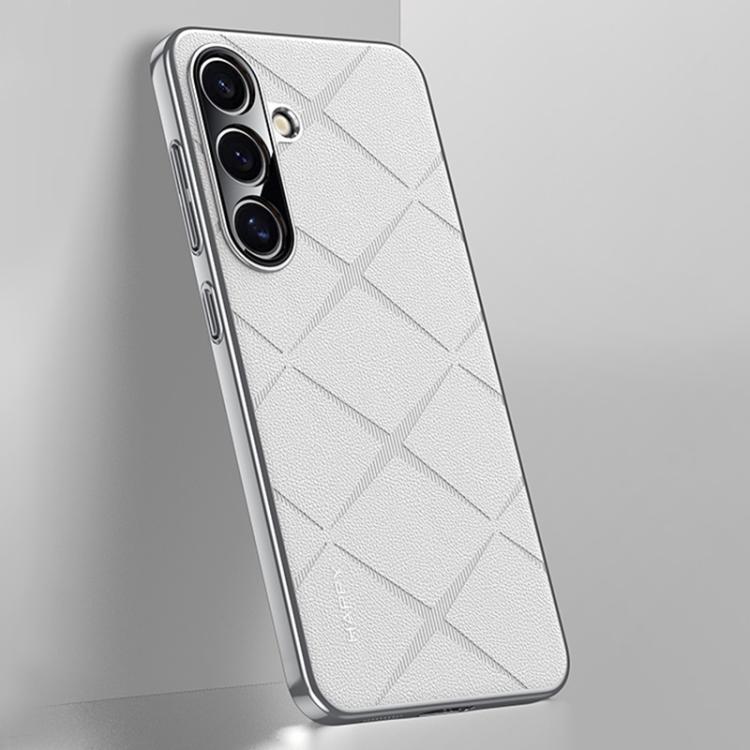 Plain Leather PC Phone Case, For Samsung Galaxy S26+ 5G, For Samsung Galaxy S26 Ultra 5G, For Samsung Galaxy S26 5G, For Samsung Galaxy S25 5G