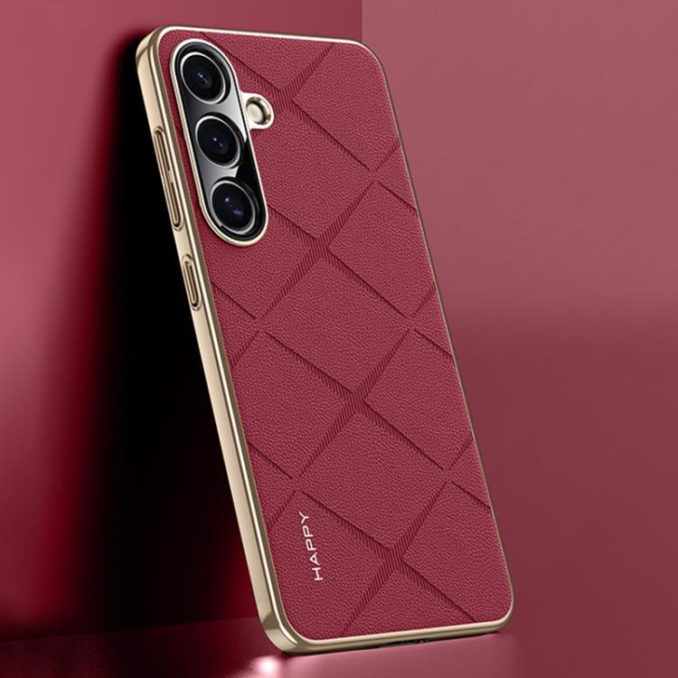 Plain Leather PC Phone Case, For Samsung Galaxy S26+ 5G, For Samsung Galaxy S26 Ultra 5G, For Samsung Galaxy S26 5G, For Samsung Galaxy S25 5G