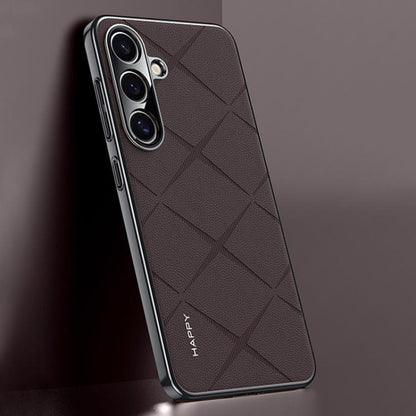 Plain Leather PC Phone Case, For Samsung Galaxy S26+ 5G, For Samsung Galaxy S26 Ultra 5G, For Samsung Galaxy S26 5G, For Samsung Galaxy S25 5G
