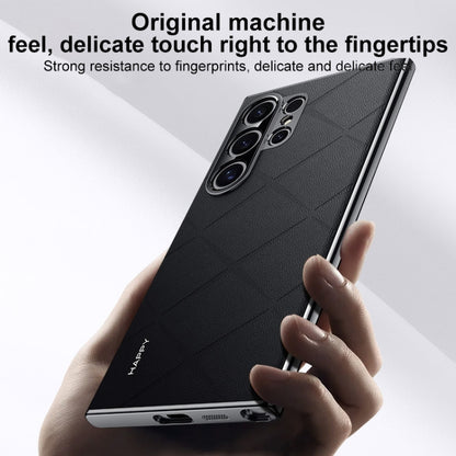 Plain Leather PC Phone Case, For Samsung Galaxy S25+ 5G, For Samsung Galaxy S25 Ultra 5G, For Samsung Galaxy S24 Ultra 5G, For Samsung Galaxy S24+ 5G