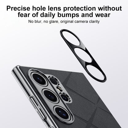Plain Leather PC Phone Case, For Samsung Galaxy S25+ 5G, For Samsung Galaxy S25 Ultra 5G, For Samsung Galaxy S24 Ultra 5G, For Samsung Galaxy S24+ 5G