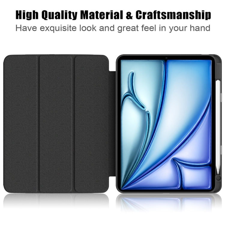Acrylic 3-Fold Smart Leather Tablet Case, For iPad Air 11 2026 / 2025 / 2024, For iPad Pro 11 2025 / 2024