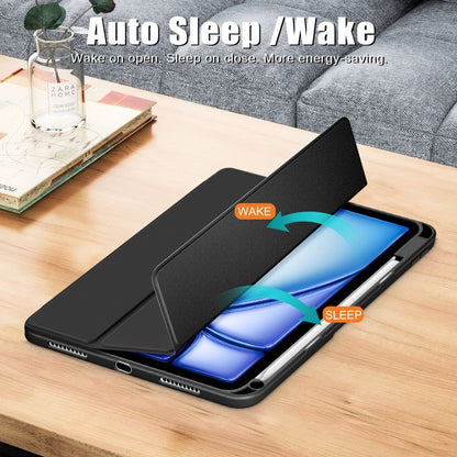 Acrylic 3-Fold Smart Leather Tablet Case, For iPad Air 11 2026 / 2025 / 2024, For iPad Pro 11 2025 / 2024