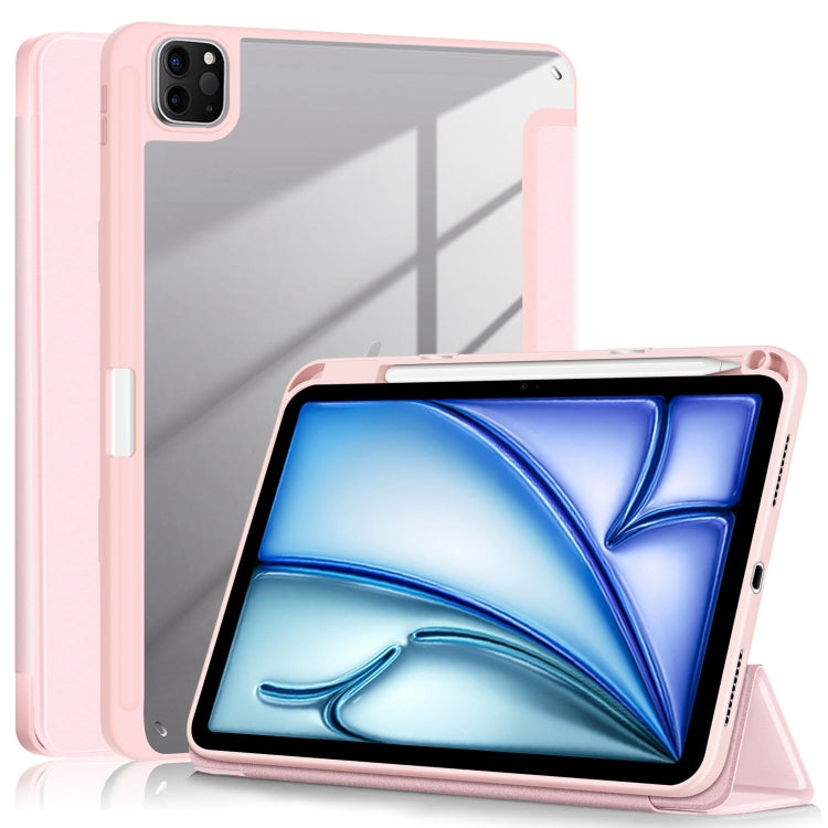 Acrylic 3-Fold Smart Leather Tablet Case, For iPad Air 11 2026 / 2025 / 2024, For iPad Pro 11 2025 / 2024