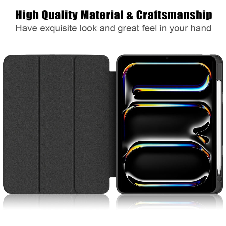 Acrylic 3-Fold Smart Leather Tablet Case