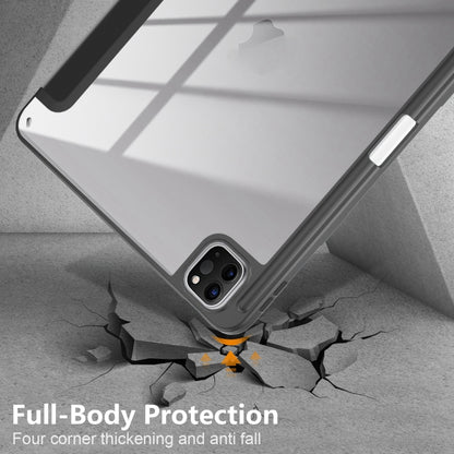 Acrylic 3-Fold Smart Leather Tablet Case