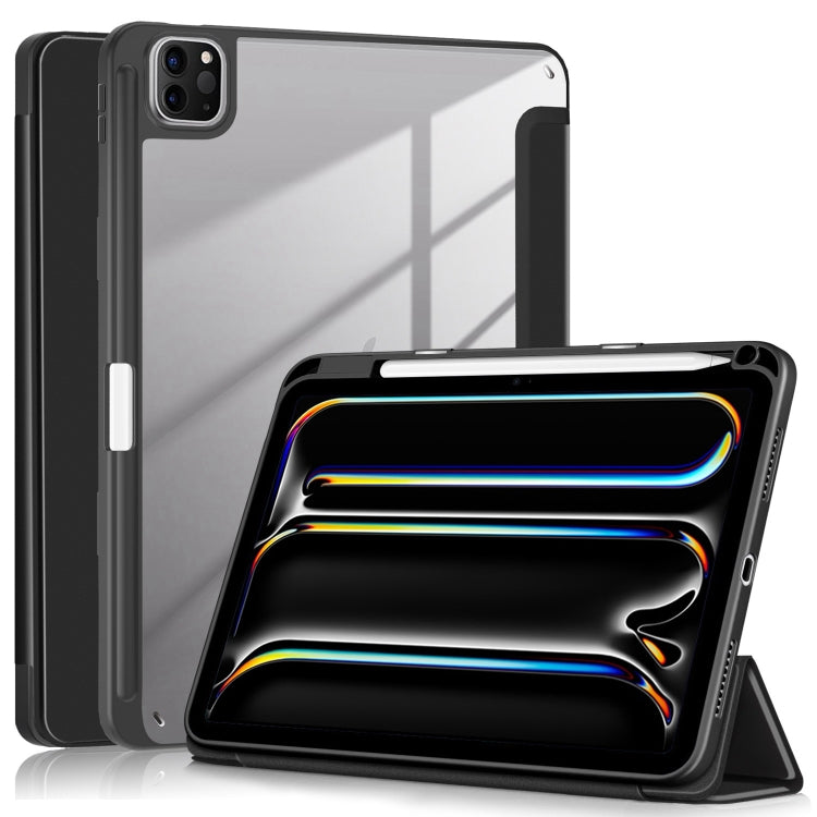 Acrylic 3-Fold Smart Leather Tablet Case, For iPad Air 11 2026 / 2025 / 2024, For iPad Pro 11 2025 / 2024
