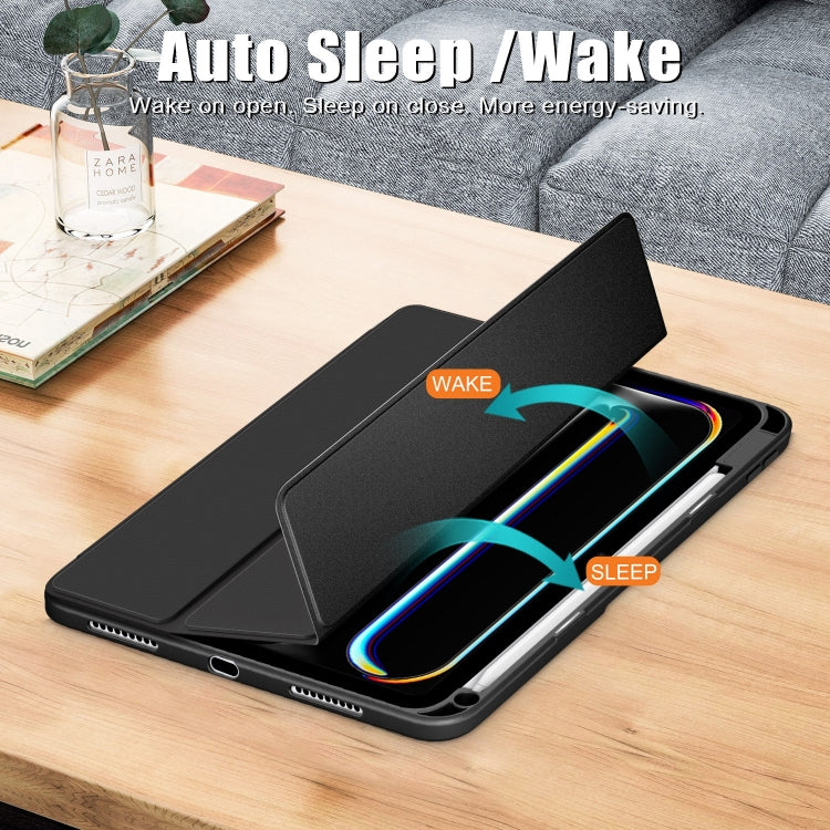 Acrylic 3-Fold Smart Leather Tablet Case