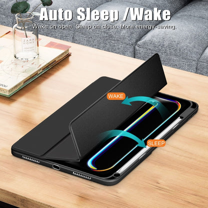 Acrylic 3-Fold Smart Leather Tablet Case