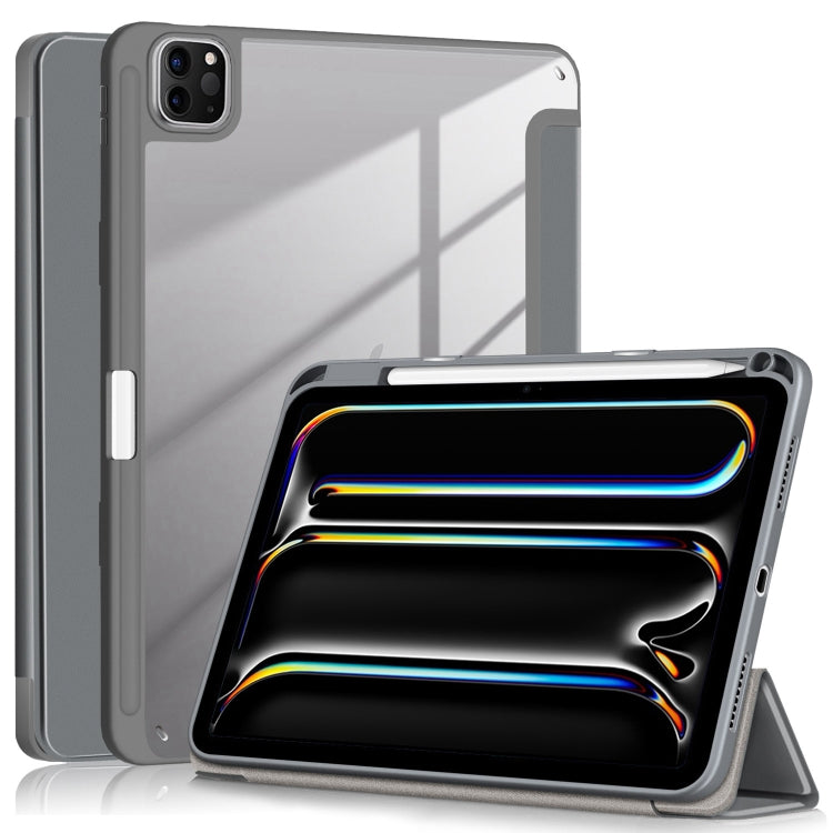 Acrylic 3-Fold Smart Leather Tablet Case