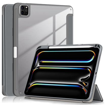 Acrylic 3-Fold Smart Leather Tablet Case