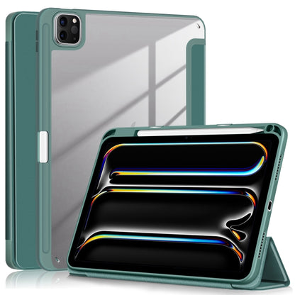 Acrylic 3-Fold Smart Leather Tablet Case, For iPad Air 11 2026 / 2025 / 2024, For iPad Pro 11 2025 / 2024