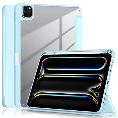 Acrylic 3-Fold Smart Leather Tablet Case, For iPad Air 11 2026 / 2025 / 2024, For iPad Pro 11 2025 / 2024