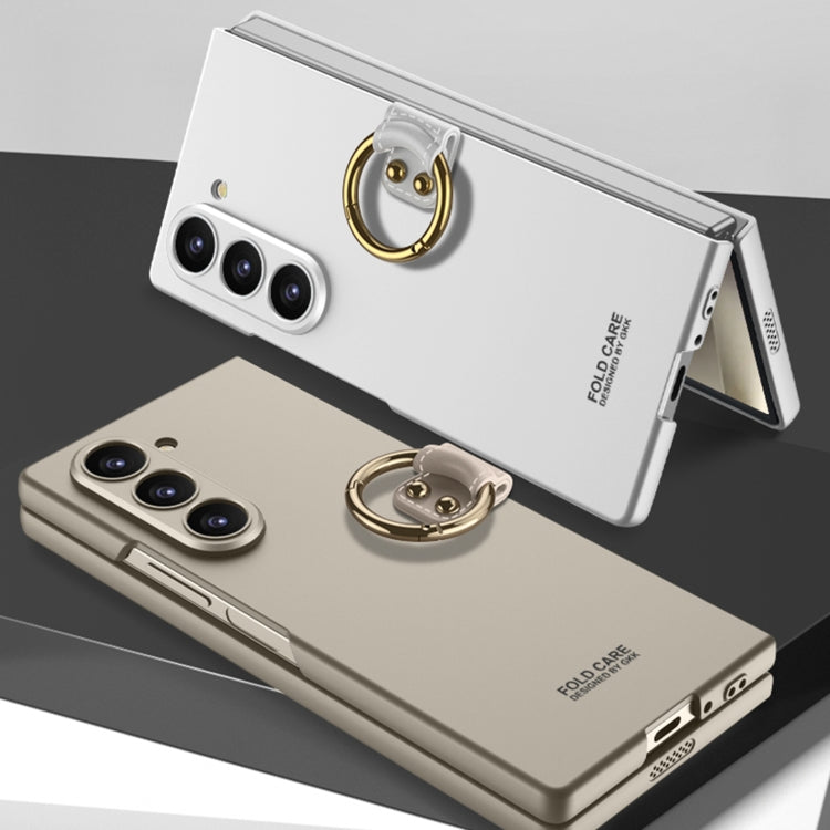 GKK Accurate Hole Ultra-thin PC Phone Case with Ring Holder, For Samsung Galaxy Z Flip6 / Flip7 FE