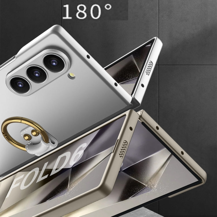 GKK Accurate Hole Ultra-thin PC Phone Case with Ring Holder, For Samsung Galaxy Z Flip6 / Flip7 FE