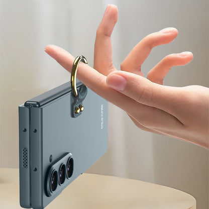 GKK Accurate Hole Ultra-thin PC Phone Case with Ring Holder, For Samsung Galaxy Z Flip6 / Flip7 FE