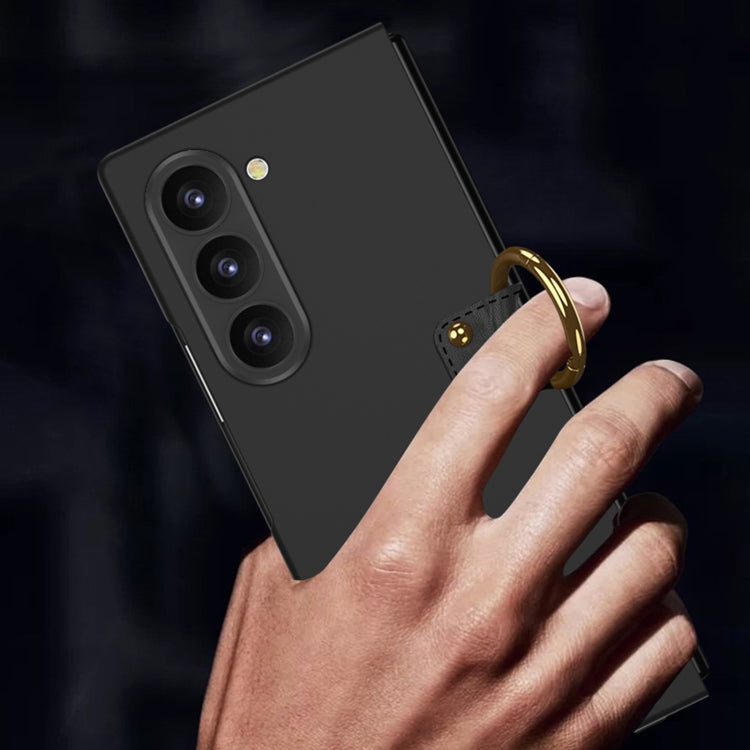 GKK Accurate Hole Ultra-thin PC Phone Case with Ring Holder, For Samsung Galaxy Z Flip6 / Flip7 FE