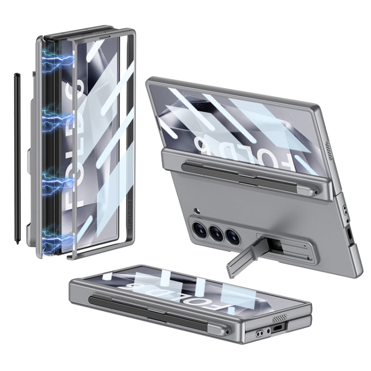GKK Integrated Full Coverage Magnetic Fold Phone Case with Pen Slot, Not Included Pen, For Samsung Galaxy Z Fold6