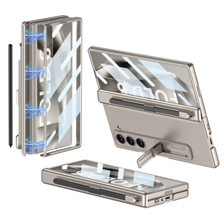 GKK Integrated Full Coverage Magnetic Fold Phone Case with Pen Slot, Not Included Pen, For Samsung Galaxy Z Fold6