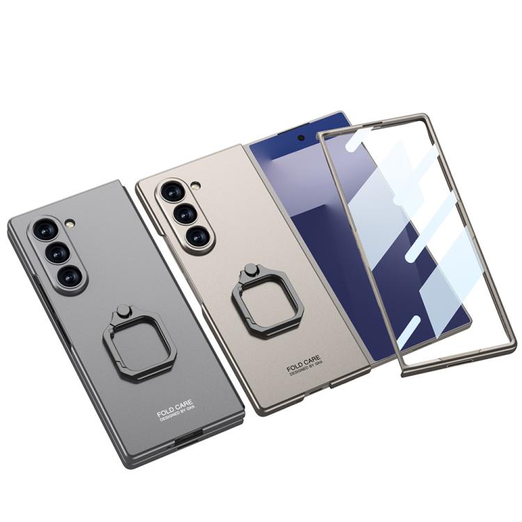 GKK Integrated Accurate Hole Ultra-thin Square Ring Holder Phone Case, For Samsung Galaxy Z Fold7 5G, For Samsung Galaxy Z Fold6