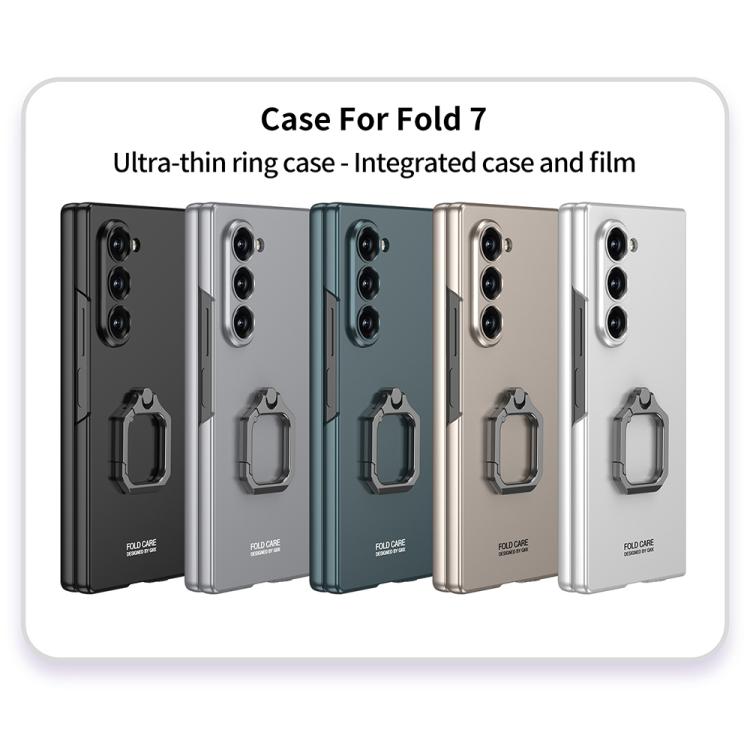 GKK Integrated Accurate Hole Ultra-thin Square Ring Holder Phone Case, For Samsung Galaxy Z Fold7 5G, For Samsung Galaxy Z Fold6