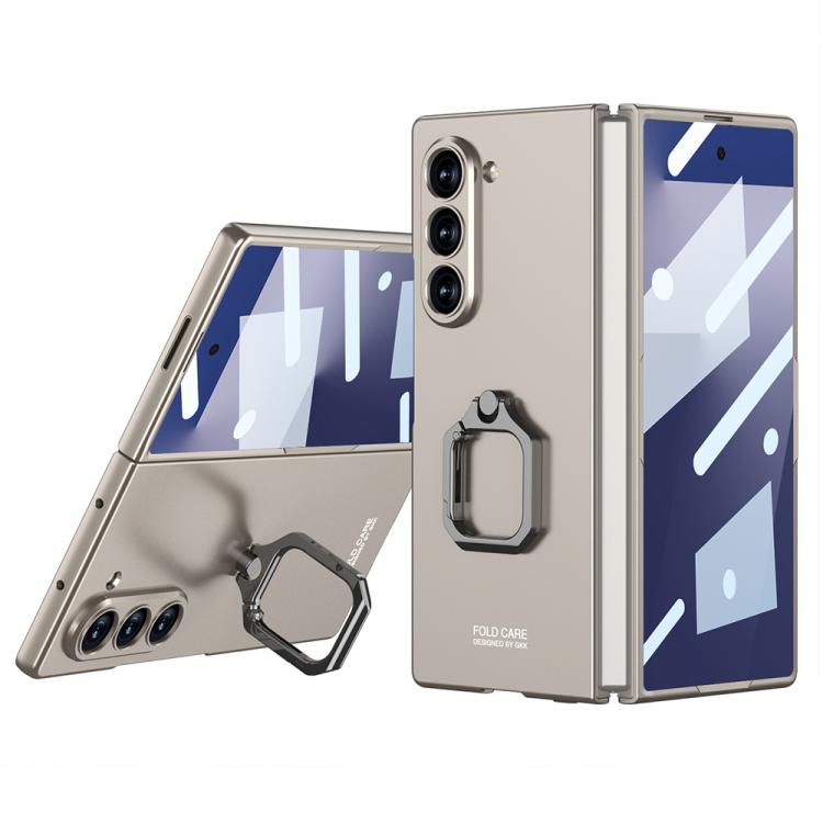 GKK Integrated Accurate Hole Ultra-thin Square Ring Holder Phone Case, For Galaxy Z Fold8 Ultra 5G, For Samsung Galaxy Z Fold7 5G, For Samsung Galaxy Z Fold6