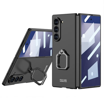 GKK Integrated Accurate Hole Ultra-thin Square Ring Holder Phone Case, For Galaxy Z Fold8 Ultra 5G, For Samsung Galaxy Z Fold7 5G, For Samsung Galaxy Z Fold6