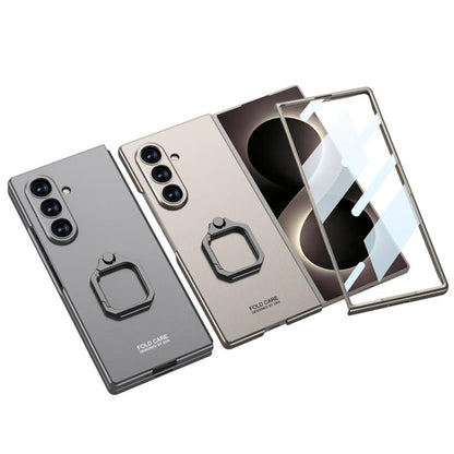 GKK Integrated Accurate Hole Ultra-thin Square Ring Holder Phone Case, For Galaxy Z Fold8 Ultra 5G, For Samsung Galaxy Z Fold7 5G, For Samsung Galaxy Z Fold6