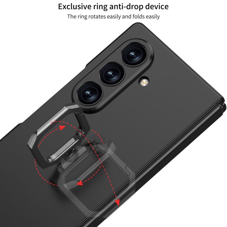 GKK Integrated Accurate Hole Ultra-thin Square Ring Holder Phone Case, For Galaxy Z Fold8 Ultra 5G, For Samsung Galaxy Z Fold7 5G, For Samsung Galaxy Z Fold6
