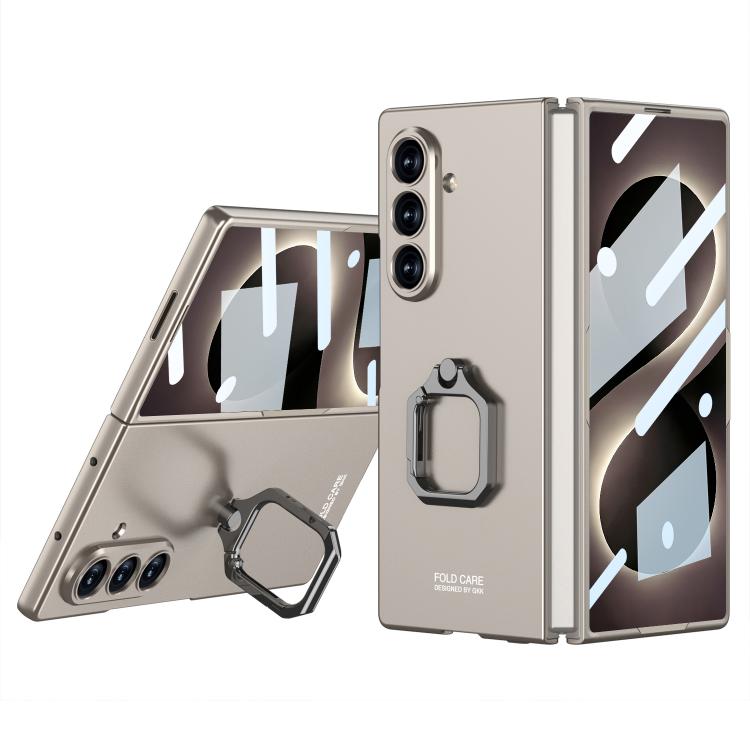 GKK Integrated Accurate Hole Ultra-thin Square Ring Holder Phone Case, For Galaxy Z Fold8 Ultra 5G, For Samsung Galaxy Z Fold7 5G, For Samsung Galaxy Z Fold6