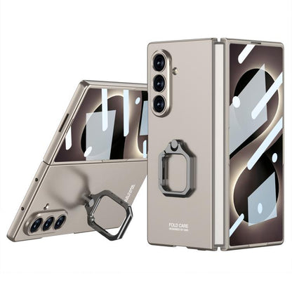 GKK Integrated Accurate Hole Ultra-thin Square Ring Holder Phone Case, For Galaxy Z Fold8 Ultra 5G, For Samsung Galaxy Z Fold7 5G, For Samsung Galaxy Z Fold6