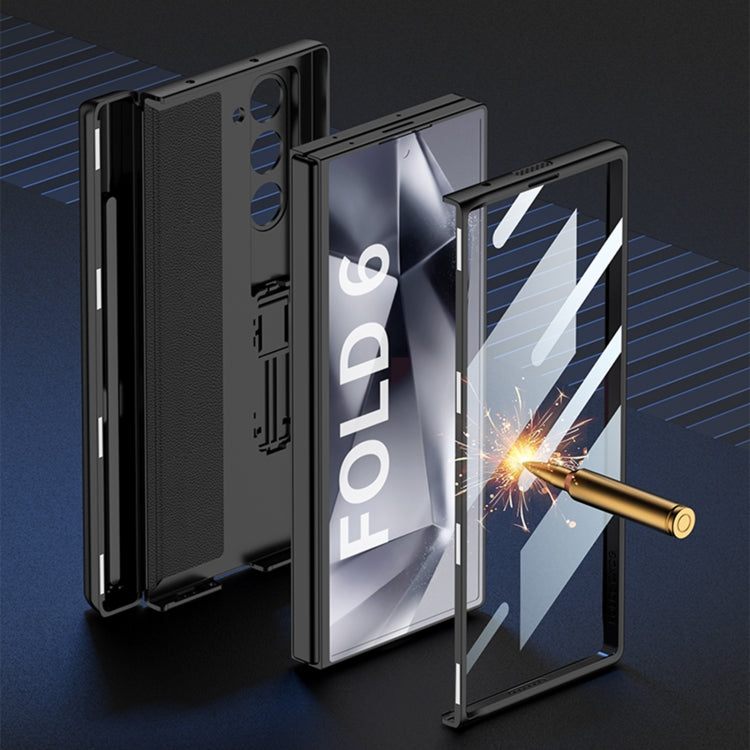 GKK Integrated Magnetic Full Coverage Flip Phone Case with Pen Box, Not Included Pen, For Samsung Galaxy Z Fold6