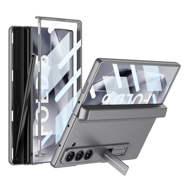 GKK Integrated Magnetic Full Coverage Flip Phone Case with Pen Box, Not Included Pen, For Samsung Galaxy Z Fold6
