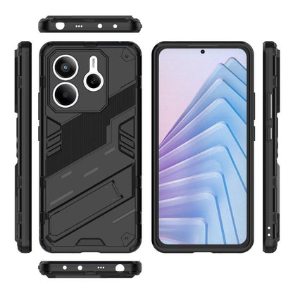 Punk Armor 2 in 1 PC + TPU Phone Case with Holder, For Redmi Note 14 5G, For Redmi 14C 4G Global, For Redmi K70 Ultra Global