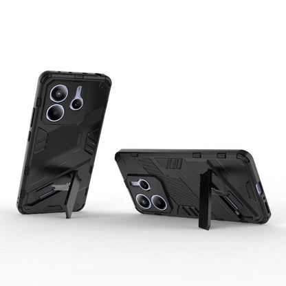 Punk Armor 2 in 1 PC + TPU Phone Case with Holder, For Redmi Note 14 5G, For Redmi 14C 4G Global, For Redmi K70 Ultra Global