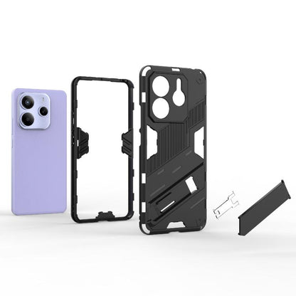Punk Armor 2 in 1 PC + TPU Phone Case with Holder, For Redmi Note 14 5G, For Redmi 14C 4G Global, For Redmi K70 Ultra Global