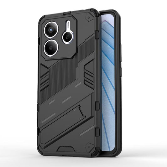 Punk Armor 2 in 1 PC + TPU Phone Case with Holder, For Redmi Note 14 5G, For Redmi 14C 4G Global, For Redmi K70 Ultra Global