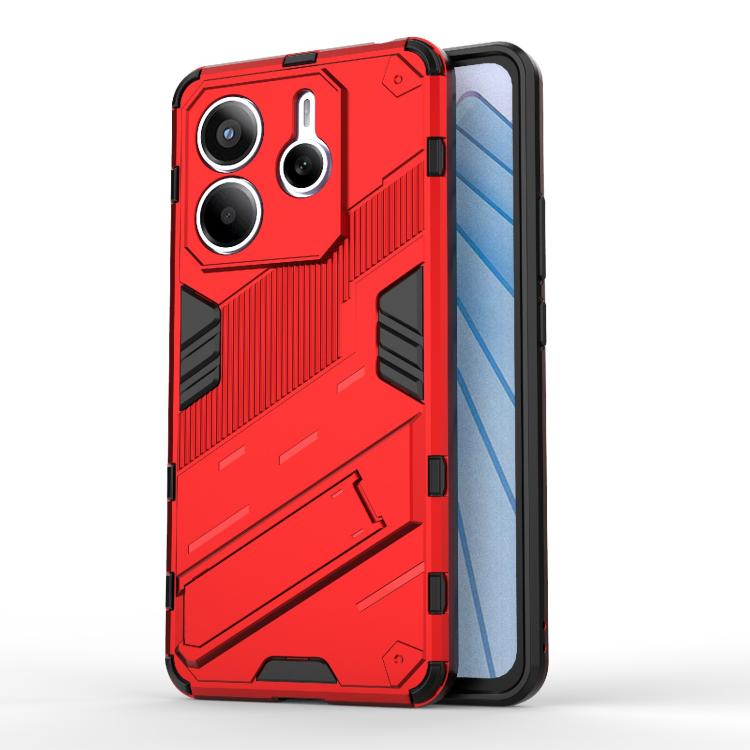 Punk Armor 2 in 1 PC + TPU Phone Case with Holder, For Redmi Note 14 Pro 4G, For Redmi Note 14 4G 163.25mm, For Redmi Note 14 5G