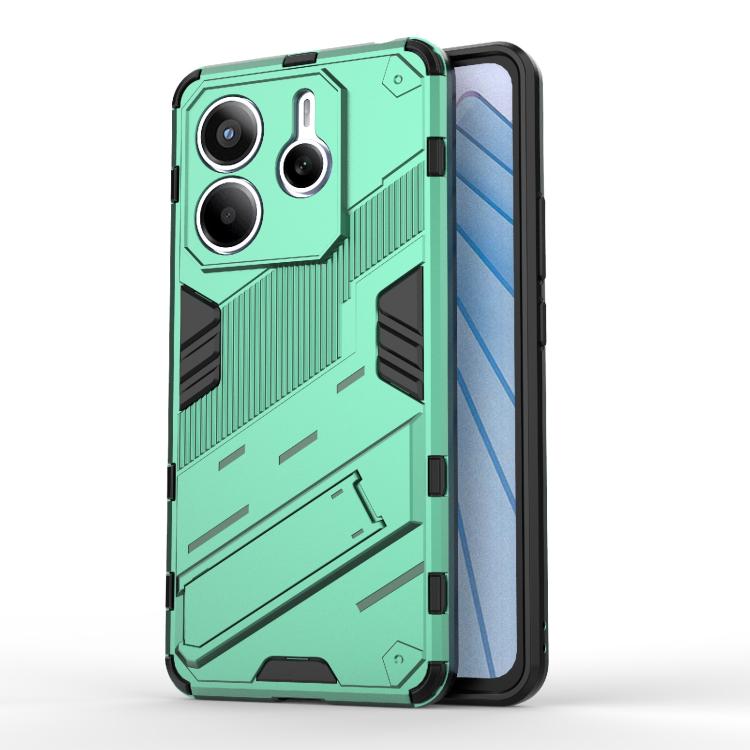 Punk Armor 2 in 1 PC + TPU Phone Case with Holder, For Redmi Note 14 Pro 4G, For Redmi Note 14 4G 163.25mm, For Redmi Note 14 5G