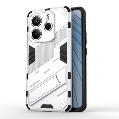 Punk Armor 2 in 1 PC + TPU Phone Case with Holder, For Redmi Note 14 Pro 4G, For Redmi Note 14 4G 163.25mm, For Redmi Note 14 5G