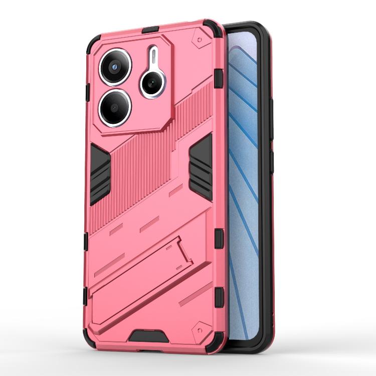 Punk Armor 2 in 1 PC + TPU Phone Case with Holder, For Redmi Note 14 Pro 4G, For Redmi Note 14 4G 163.25mm, For Redmi Note 14 5G