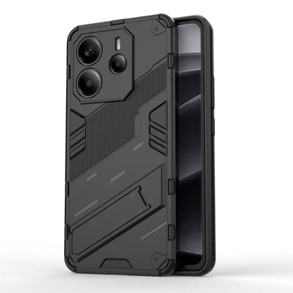 Punk Armor 2 in 1 PC + TPU Phone Case with Holder, For Redmi Note 14 Pro 4G, For Redmi Note 14 4G 163.25mm, For Redmi Note 14 5G