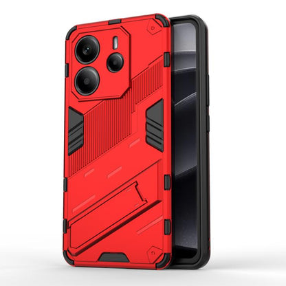 Punk Armor 2 in 1 PC + TPU Phone Case with Holder, For Redmi Note 14 Pro 4G, For Redmi Note 14 4G 163.25mm, For Redmi Note 14 5G