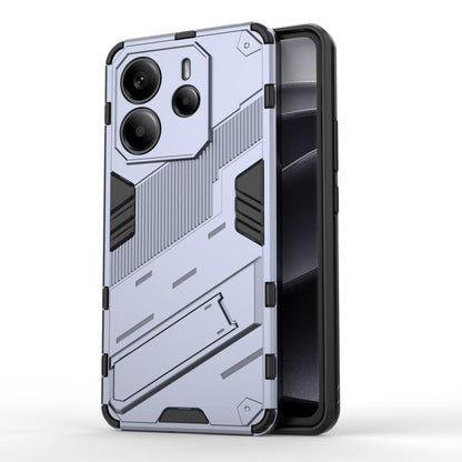 Punk Armor 2 in 1 PC + TPU Phone Case with Holder, For Redmi Note 14 Pro 4G, For Redmi Note 14 4G 163.25mm, For Redmi Note 14 5G
