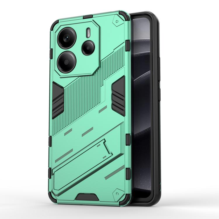 Punk Armor 2 in 1 PC + TPU Phone Case with Holder, For Redmi Note 14 Pro 4G, For Redmi Note 14 4G 163.25mm, For Redmi Note 14 5G